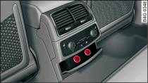 Rear centre console (example): Electrical sockets